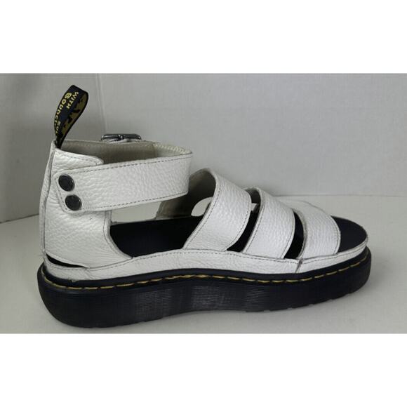 Doc Dr Martens Clarissa II Quad White Milled Nappa Leather Gladiator Sandals 11 - Picture 3 of 16
